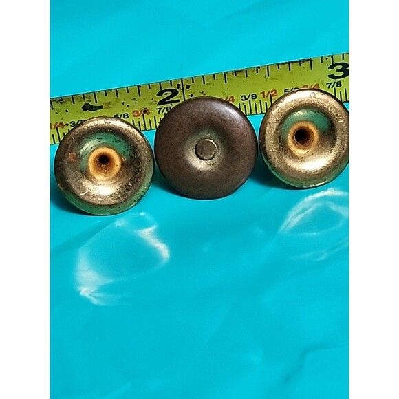 Set of 6 Vintage Men’s Rhinestone Shirt Studs & Cufflinks Brass Metal Collecti - Picture 4 of 5